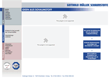Tablet Screenshot of mueller-schaumstoffe.de